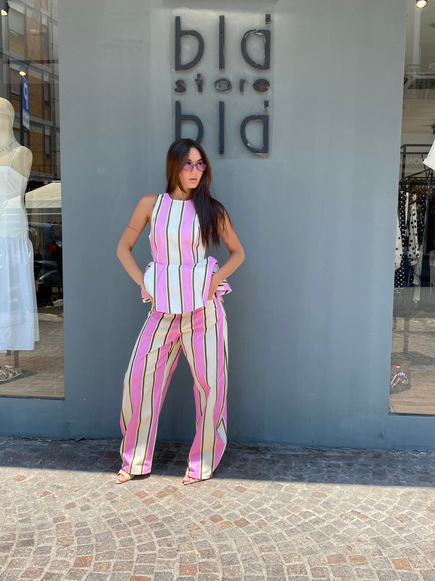 lumina top balza righe