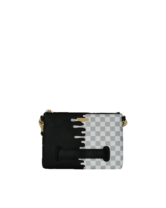 sprayground cream check pochette