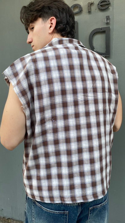 duca camicia smanicata quadri