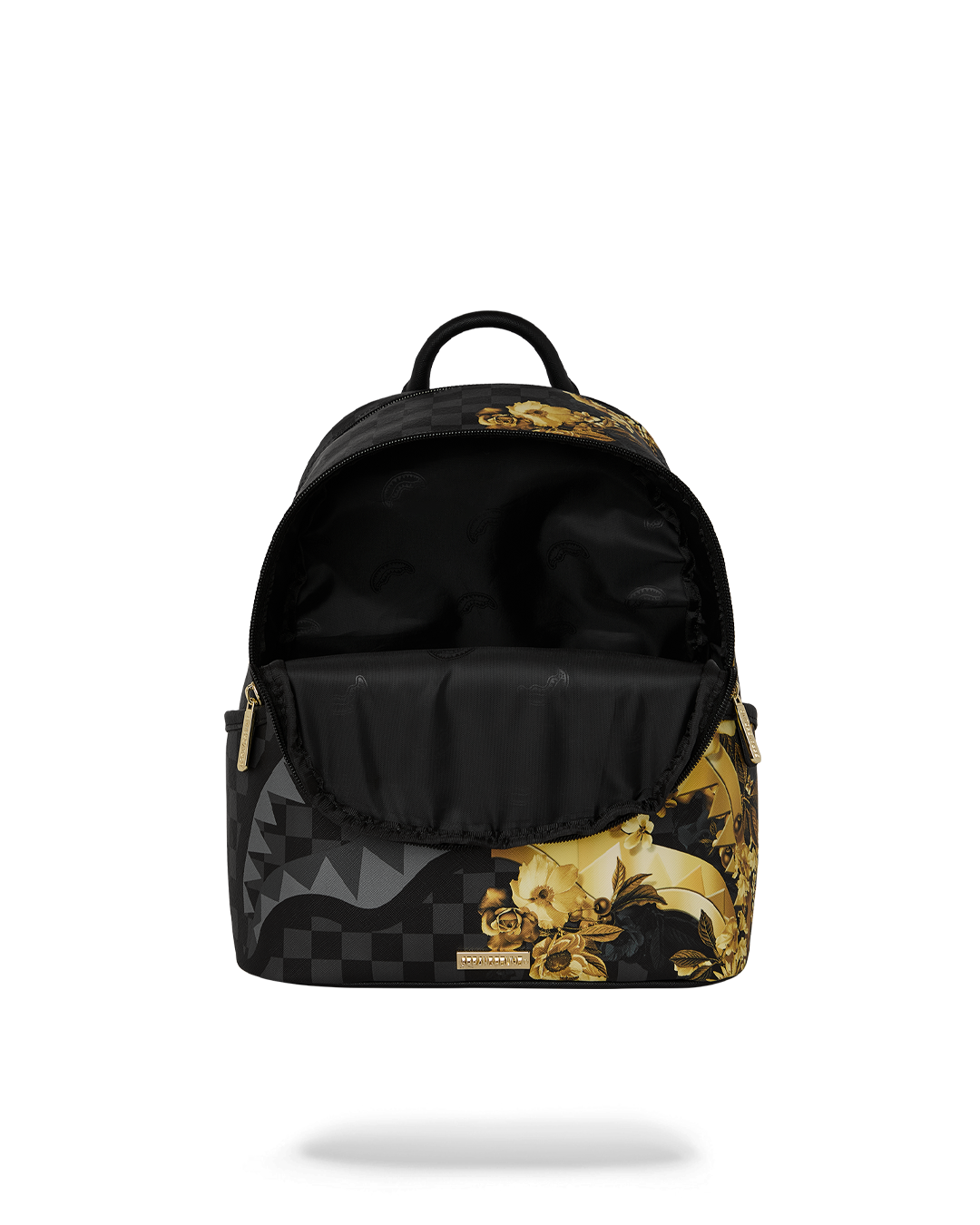 sprayground gold floral savage