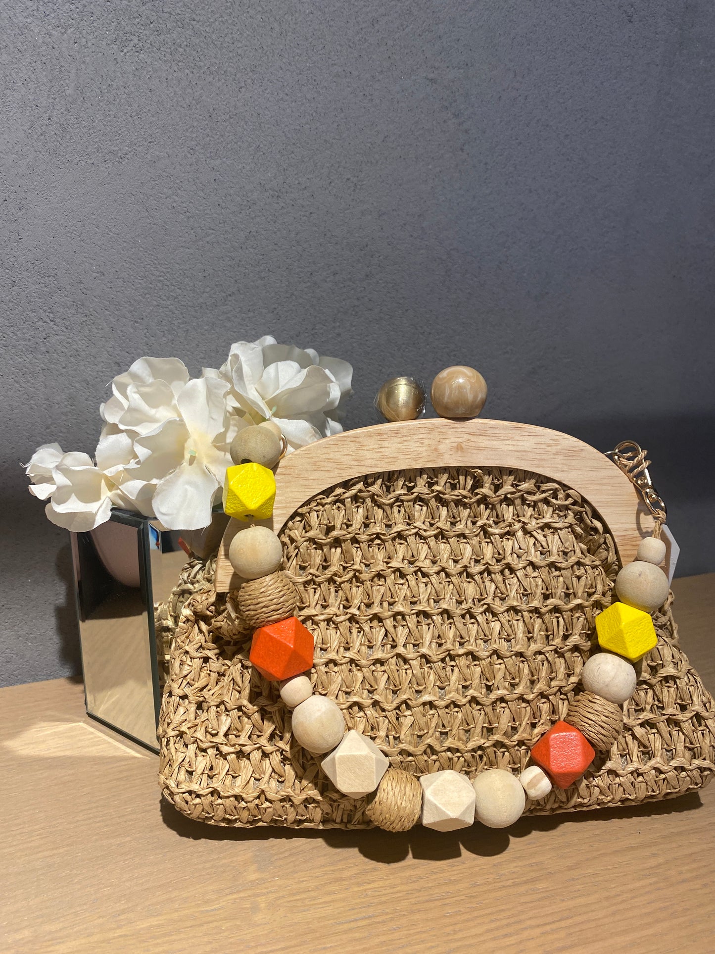 sara borsa raffia tracolla color