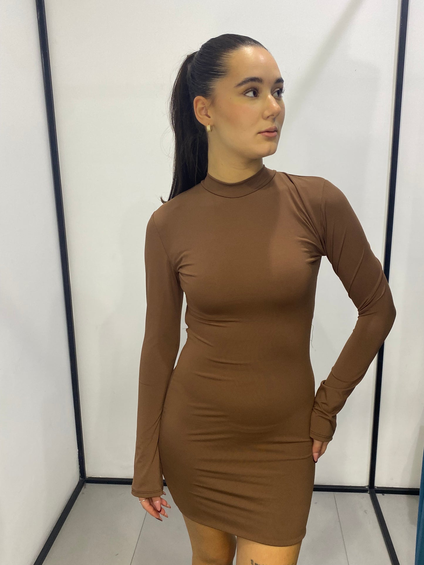 luna mini dress scollo retro