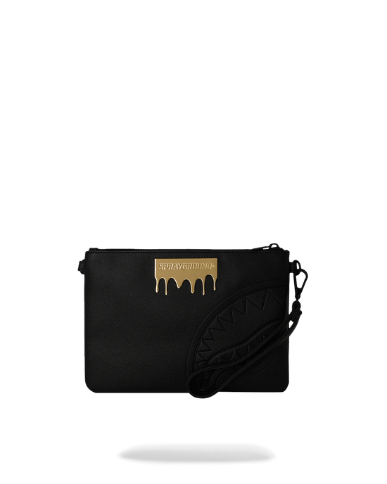 sprayground gold brick clutch