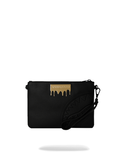 sprayground gold brick clutch