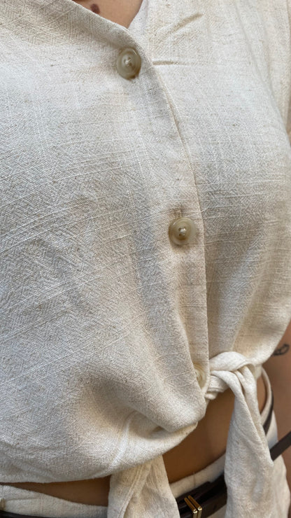 only camicia crop nodo