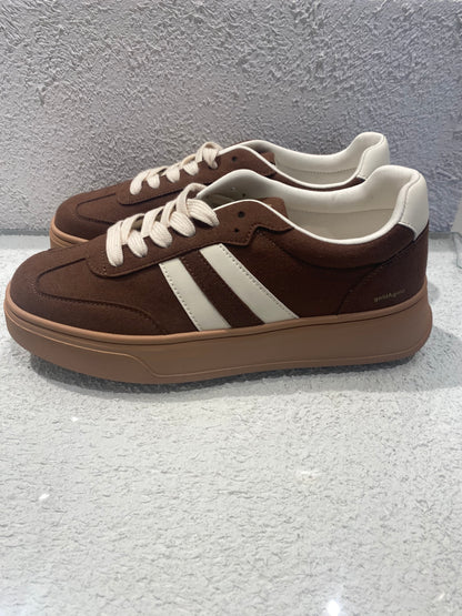 gold sneakers striscia brillantinata