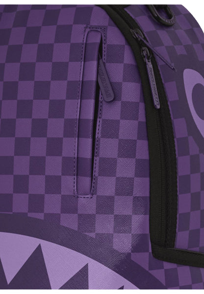 sprayground purple shark in paris backpack