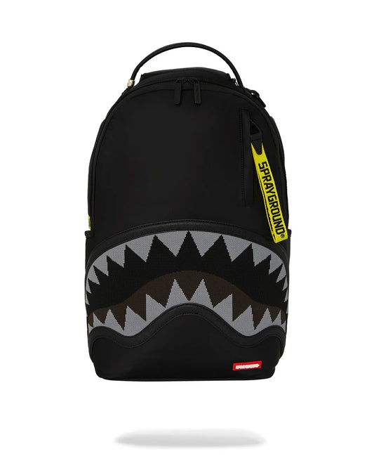 sprayground shark central yellow satin bckpck