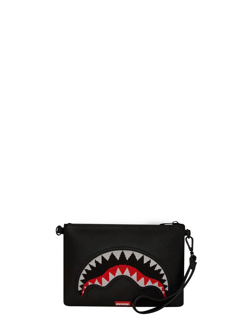 sprayground fly knit mouth crossover clutch