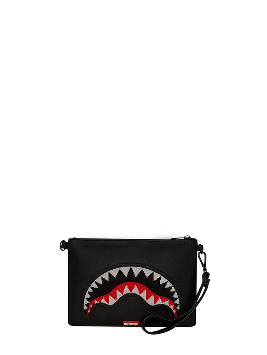 sprayground fly knit mouth crossover clutch