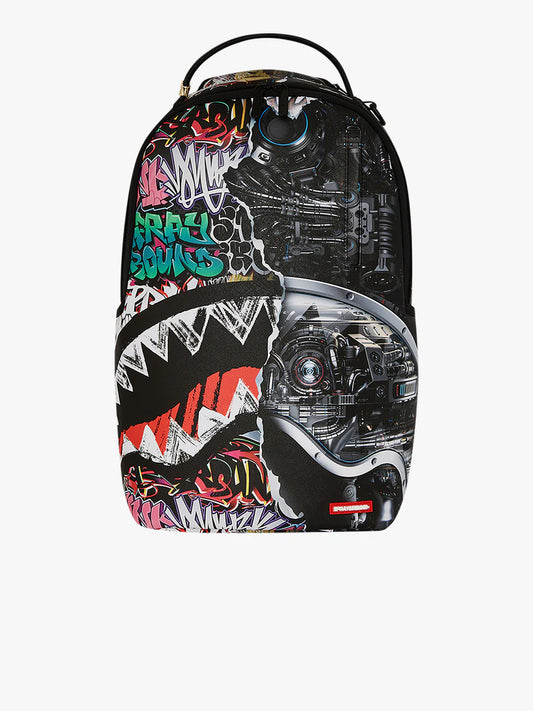 sprayground split cybershark backpack