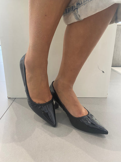 gold decollete punta arriccio