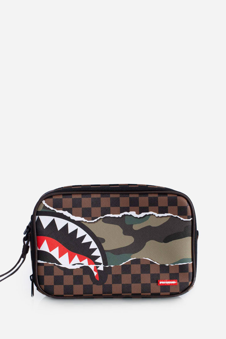 sprayground tear it up camo toiletry